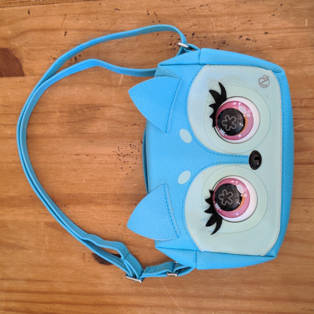 Purse Pets Light Blue Fierce Fox Interactive Crossbody Purse